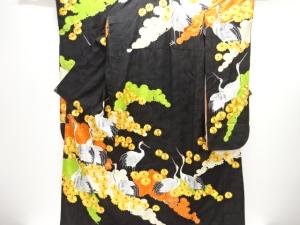 菊に群鶴模様刺繍花嫁衣装掛下(比翼付き)